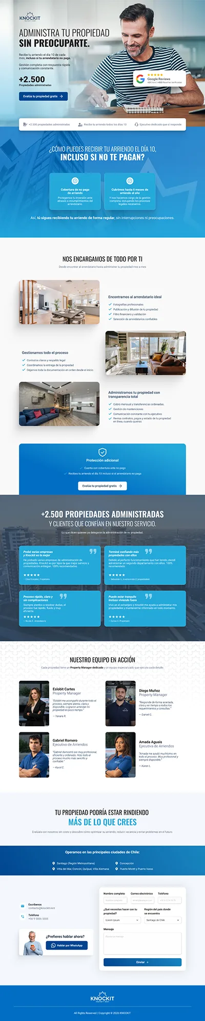 Convertion landing page layout