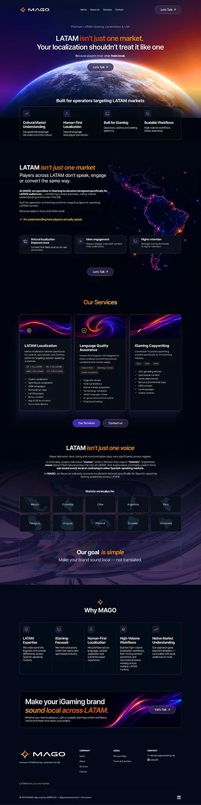 Website layout